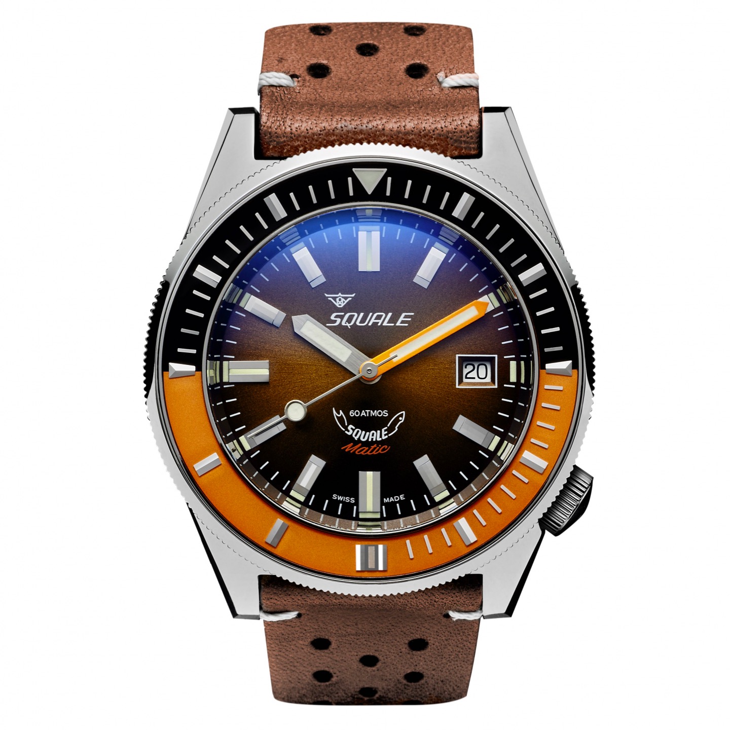 Squale Matic Brown Leather 